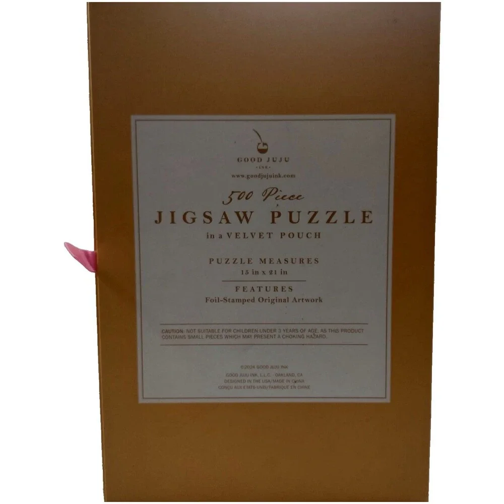 Good Juju Ink Cat Library 500 Piece Jigsaw Puzzle In Velvet Bag Pouch Complete